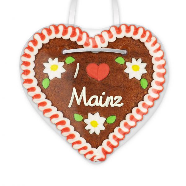 Lebkuchenherz, 12cm - I love Mainz