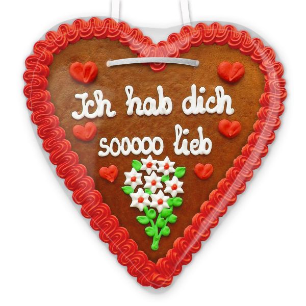 Lebkuchenherz 21cm - Ich hab dich sooo lieb