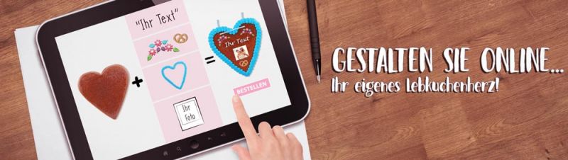 Jetzt Lebkuchenherzen online Gestalten mit dem Lebkuchen-Konfigurator!