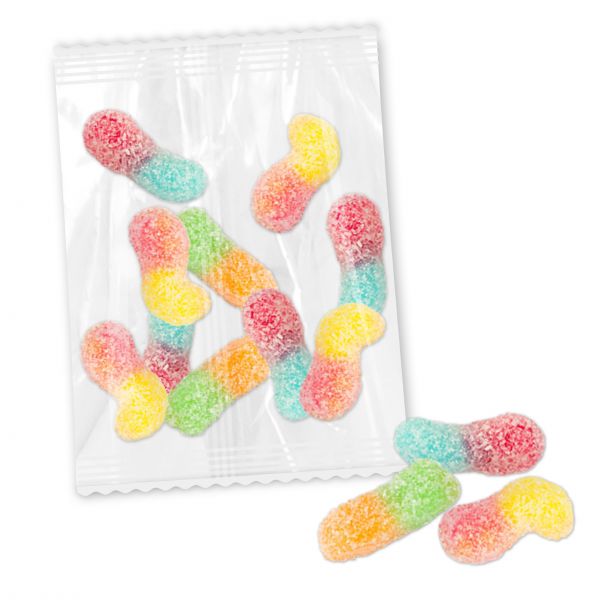 Gummibärchen einzelverpackt je 10g - Saure Glühwürmchen