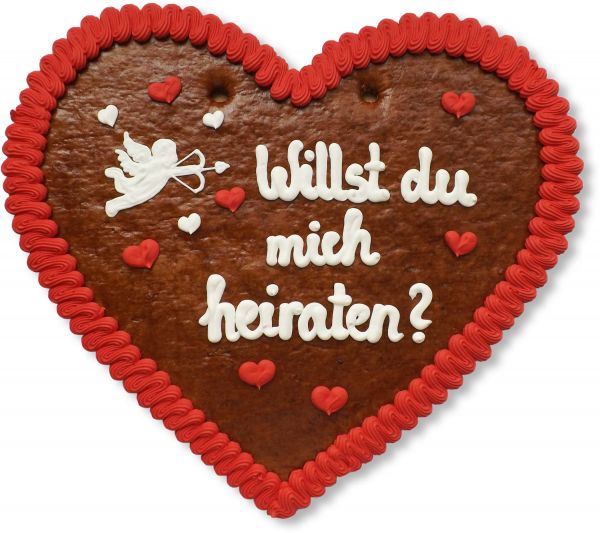 Lebkuchenherz 50cm - Willst Du mich heiraten?