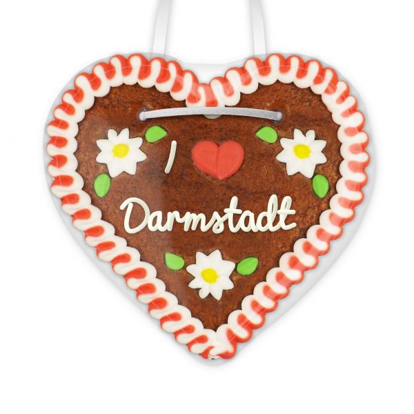 Lebkuchenherz, 12cm - I love Darmstadt