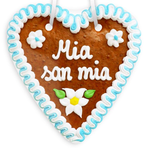 Lebkuchenherz 18cm - Mia san mia