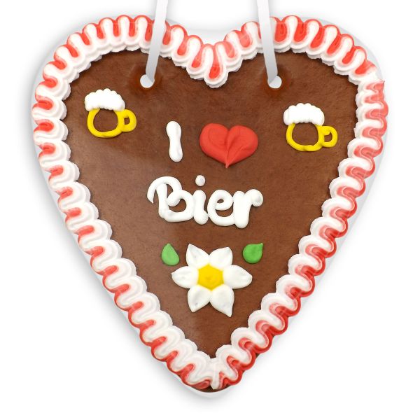 Lebkuchenherz 18cm - I [Herzsymbol] Bier