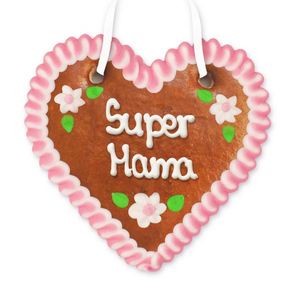 Lebkuchenherz 12cm - Super Mama