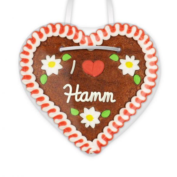 Lebkuchenherz, 12cm - I love Hamm