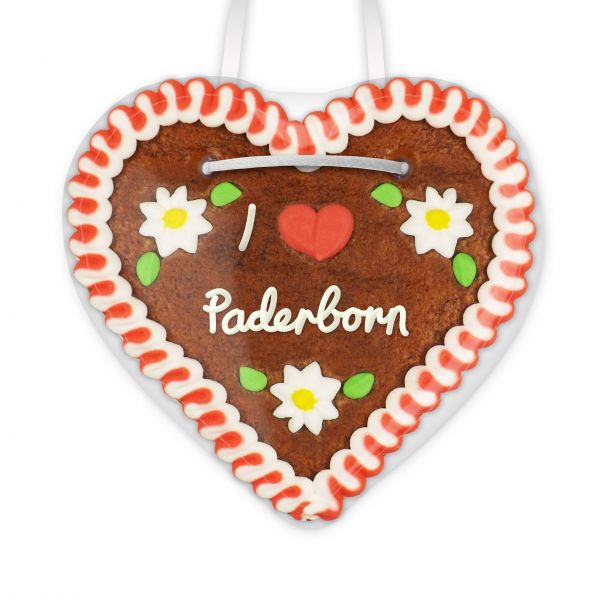 Lebkuchenherz, 12cm - I love Paderborn