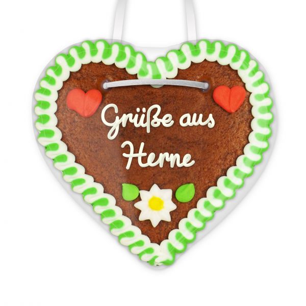 Lebkuchen Herz, 12cm - Grüße aus Herne