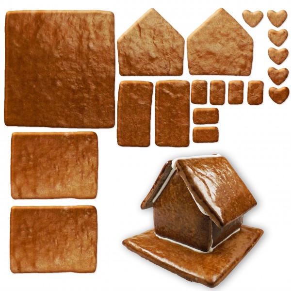 Lebkuchenhaus – Bausatz – Größe L – ca. 18x17x14cm