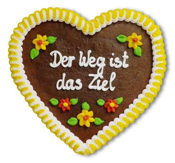 Lebkuchenherz, 23cm - Der Weg ist das Ziel