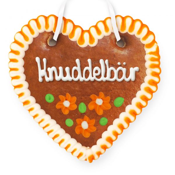 Lebkuchenherz 12cm - Knuddelbär