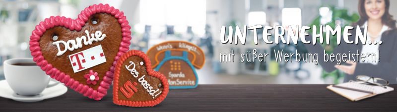 Lebkuchenherzen für Firmenevents