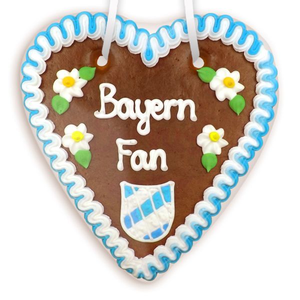 Lebkuchenherz 18cm - Bayern Fan