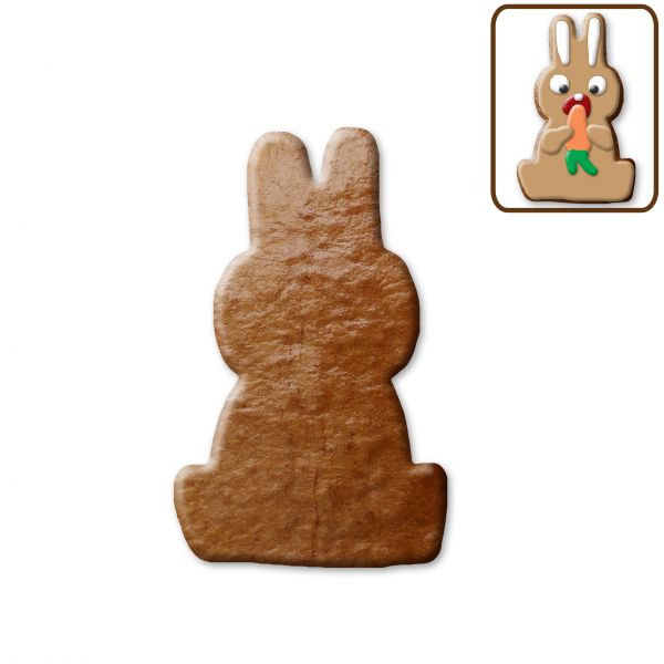 Lebkuchen Osterhase (sitzend) Rohling ohne Alles - 12cm