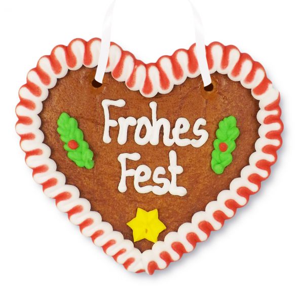 Lebkuchenherz 12cm - Frohes Fest