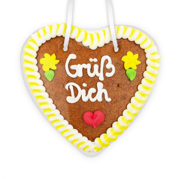 Lebkuchenherz 14cm - Grüß Dich!