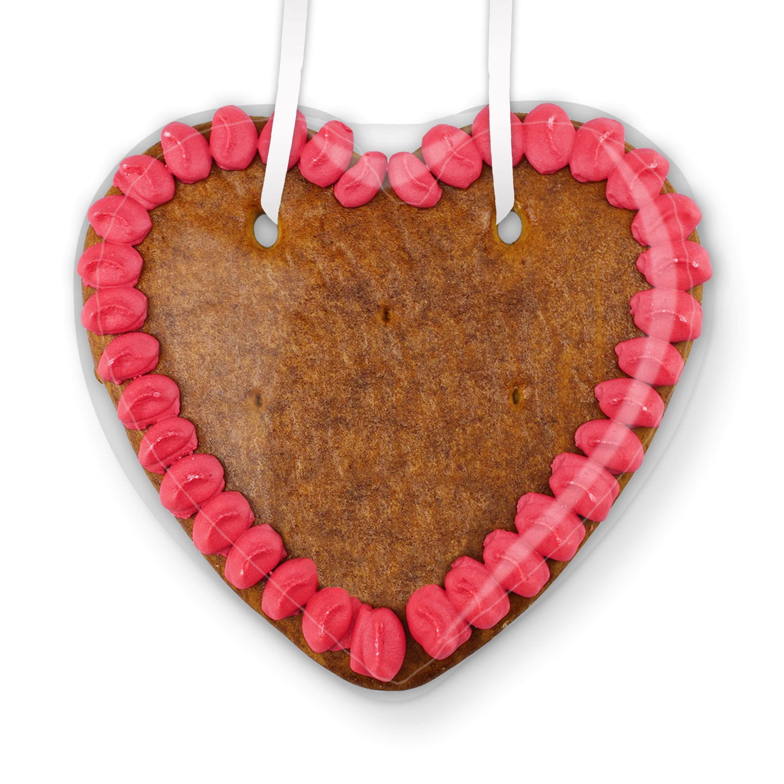 Lebkuchen Herz Rohling - mit Rand - 14cm - pink günstig bestellen
