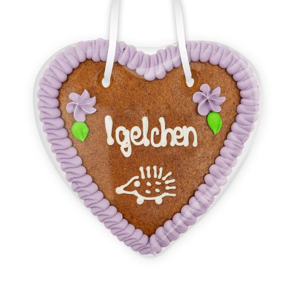 Lebkuchenherz 14cm - Igelchen