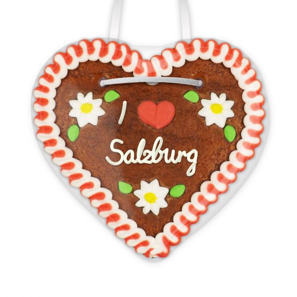 Lebkuchenherz, 12cm - I love Salzburg