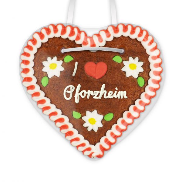 Lebkuchenherz, 12cm - I love Pforzheim