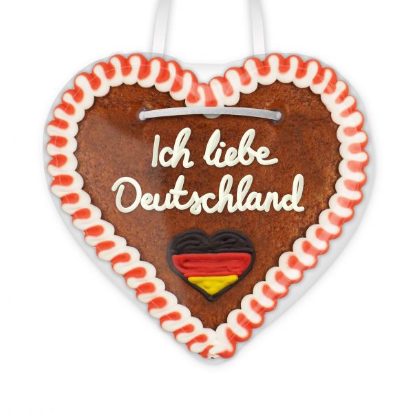 Lebkuchenherz, 12cm - Ich liebe Deutschland