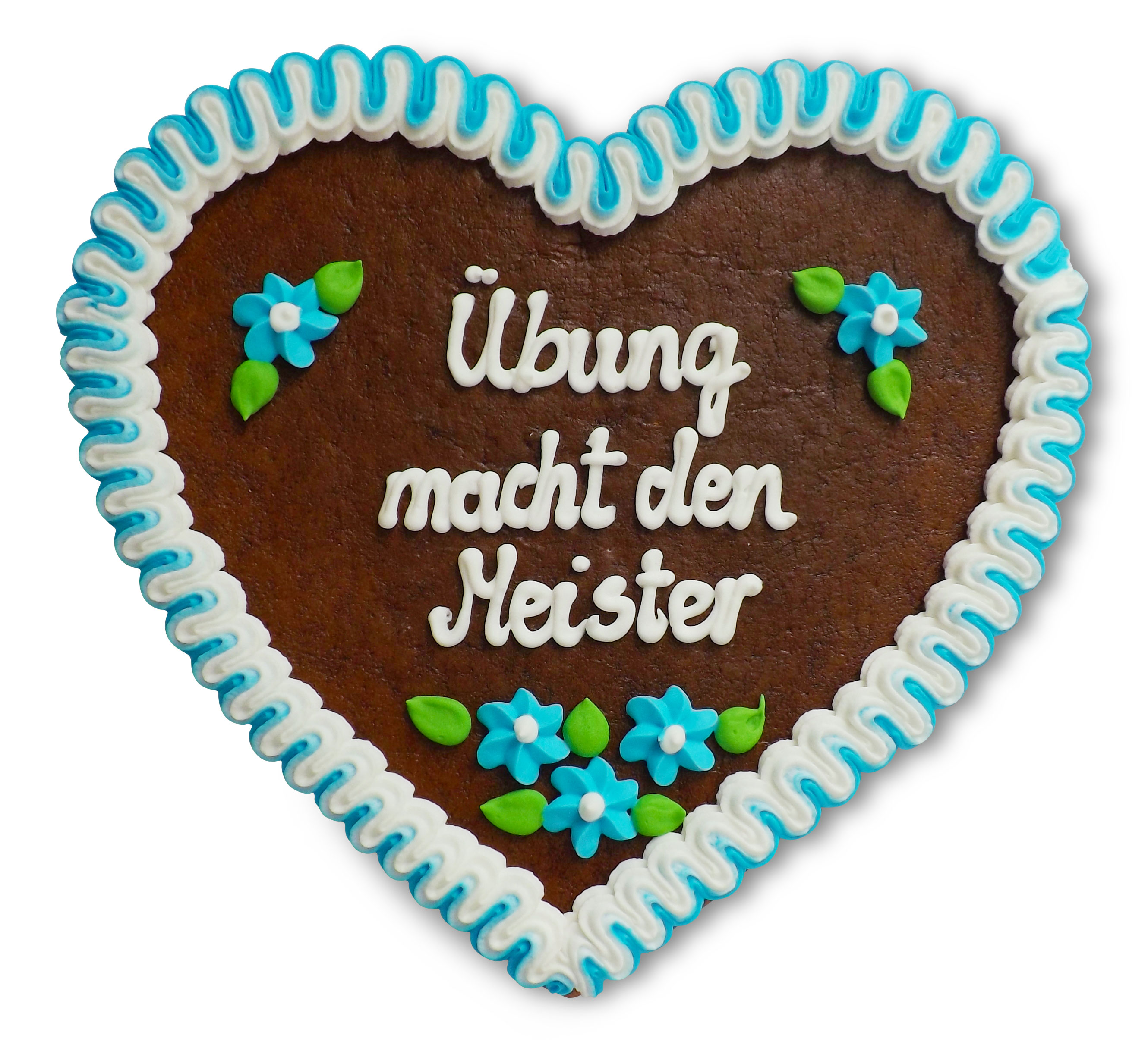 Lebkuchenherz, 23cm Übung macht den Meister günstig bestellen