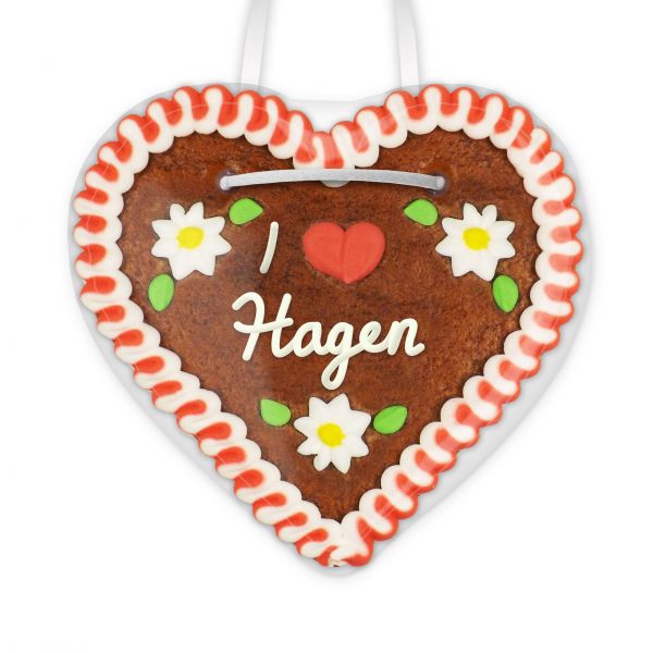 Lebkuchenherz, 12cm - I love Hagen