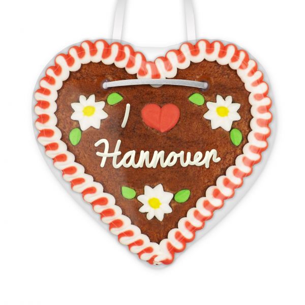 Lebkuchenherz, 12cm - I love Hannover