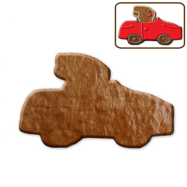 Lebkuchen Hase im Auto Rohling ohne Alles - 14cm