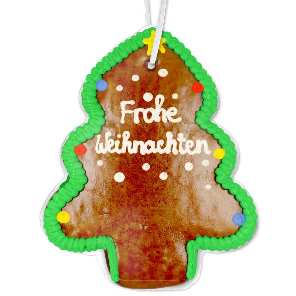 Lebkuchen Weihnachtsbaum - Frohe Weihnachten - 20cm