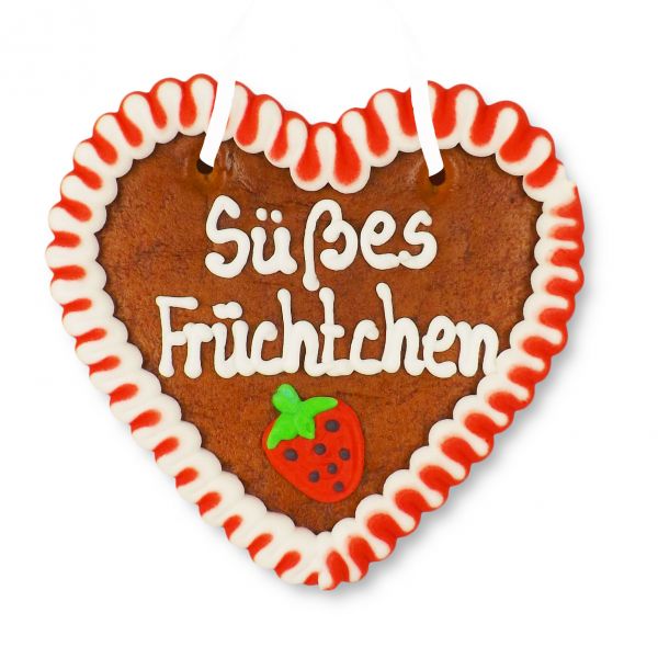 Lebkuchenherz 12cm - Süßes Früchtchen