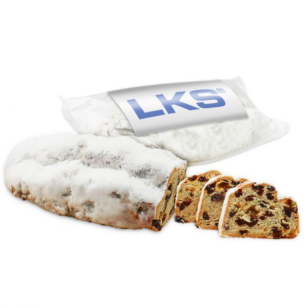 Werbeartikel Butter-Mandel-Stollen - mit Firmen-Logo - 750g