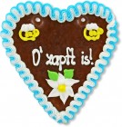 Lebkuchenherz mit O'zapft is Spruch Lebkuchenherz mit O'zapft is Spruch