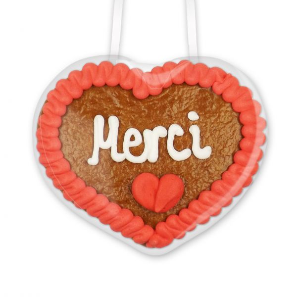 Lebkuchenherz 8cm - Merci