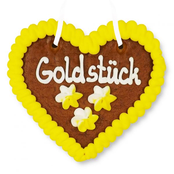 Lebkuchenherz 12cm - Goldstück