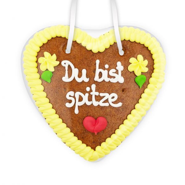 Lebkuchenherz 14cm - Du bist spitze