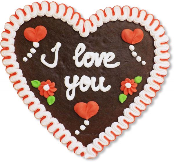 Lebkuchenherz 23cm - I love you