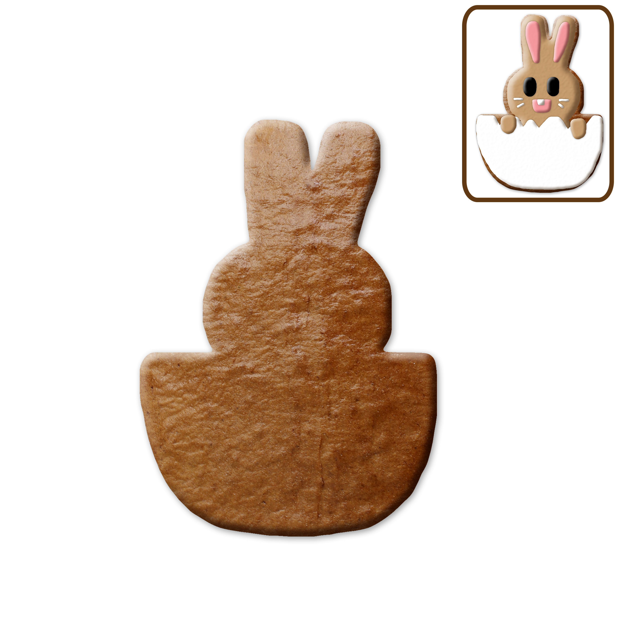 Lebkuchen Osterhase im Ei Rohling ohne Alles 12cm bestellen