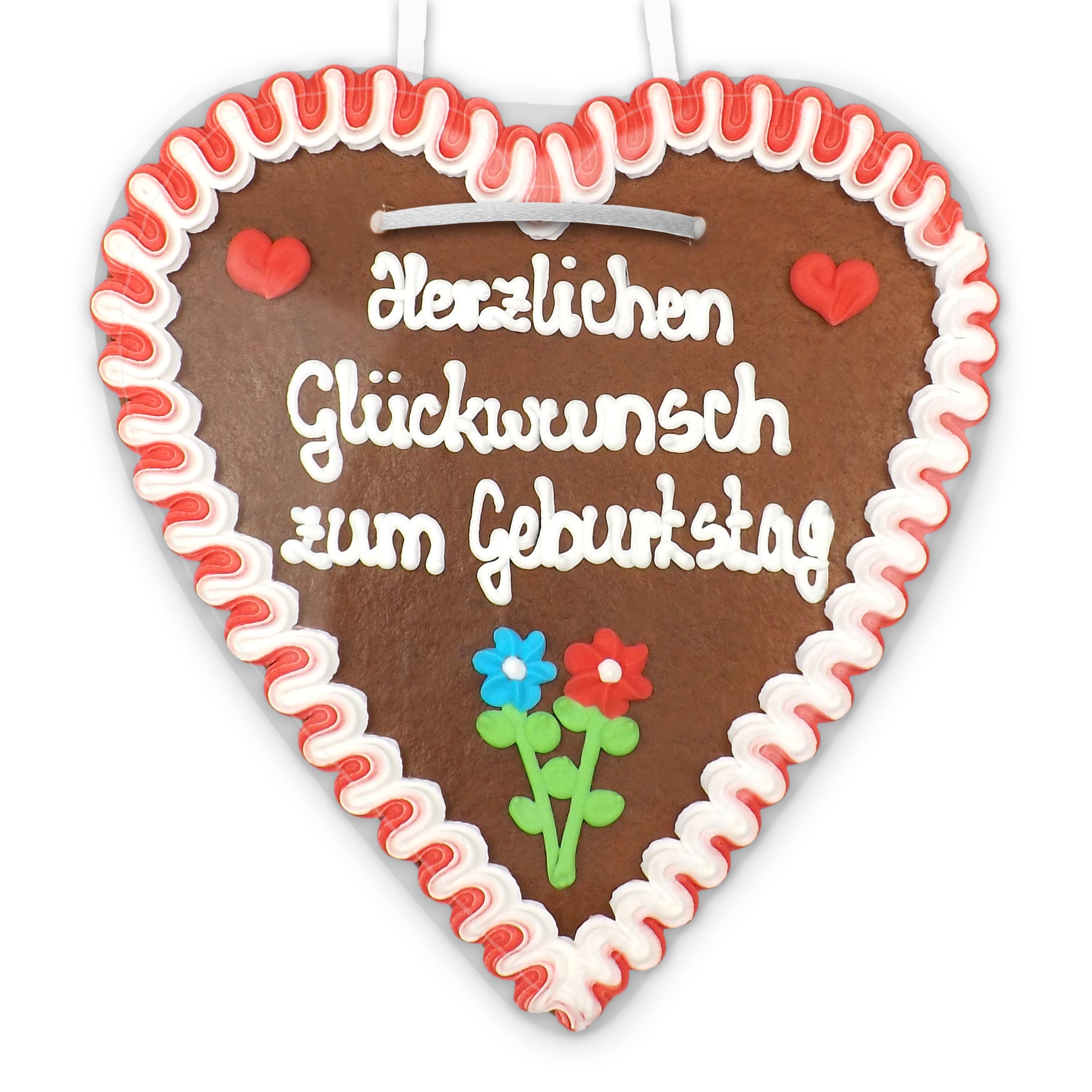 Lebkuchenherz 21cm "Herzlichen Glückwunsch zum Geburtstag" kaufen