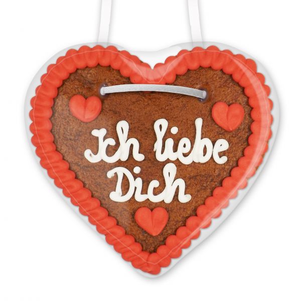 Lebkuchenherz 12cm - Ich liebe Dich