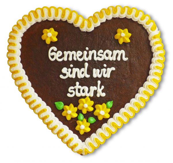 Lebkuchenherz, 23cm - Gemeinsam sind wir stark