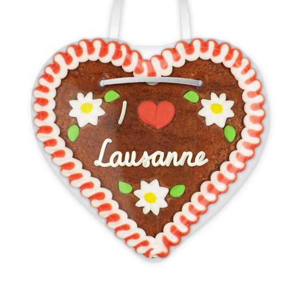 Lebkuchenherz, 12cm - I love Lausanne