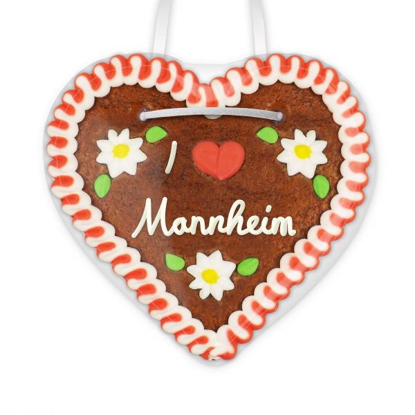 Lebkuchenherz, 12cm - I love Mannheim