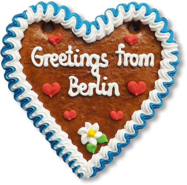 Lebkuchenherz, 16cm - Greetings from Berlin