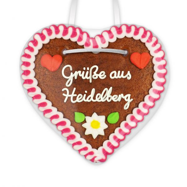 Lebkuchenherz, 12cm - Grüße aus Heidelberg