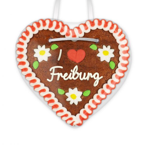 Lebkuchenherz, 12cm - I love Freiburg