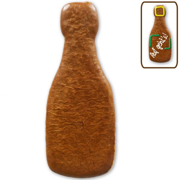 Lebkuchen Sektflasche Rohling ohne Alles - 24cm