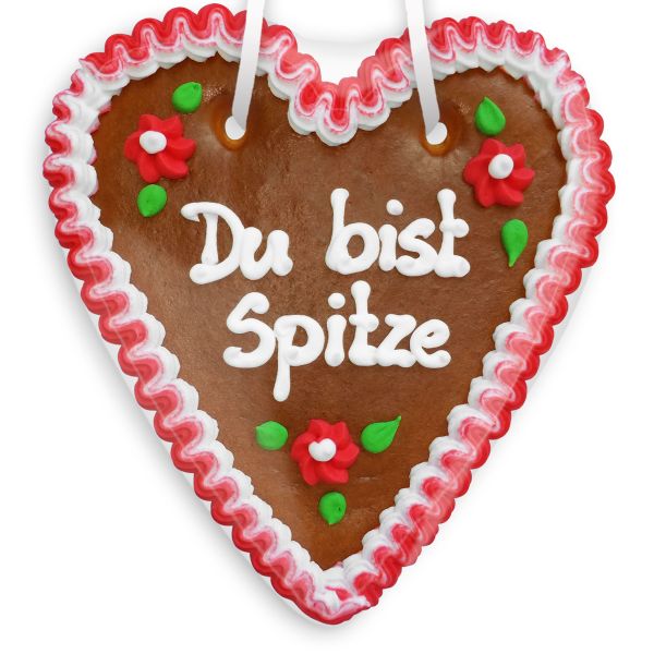 Lebkuchenherz 18cm - Du bist Spitze