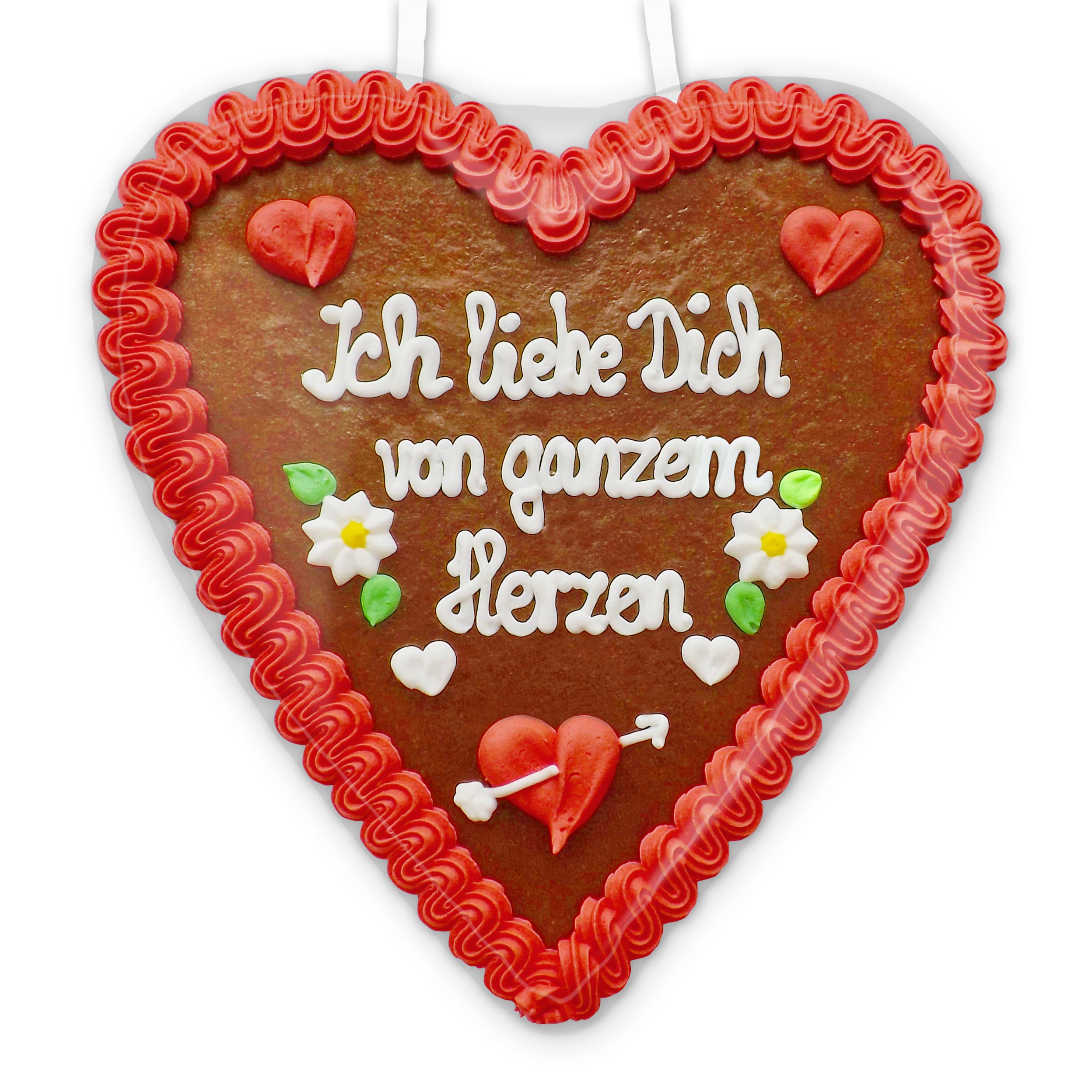 Lebkuchenherz 21cm "Ich liebe Dich von ganzem Herzen" bestellen