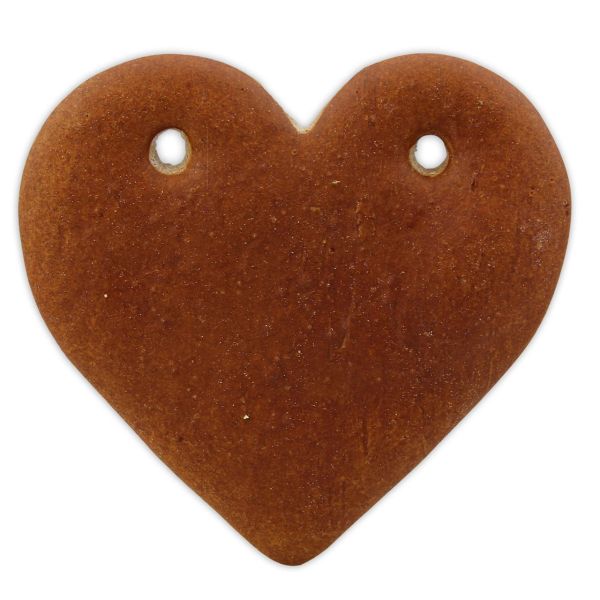 Lebkuchen Herz Rohling - ohne Alles - 10cm - mit Löchern